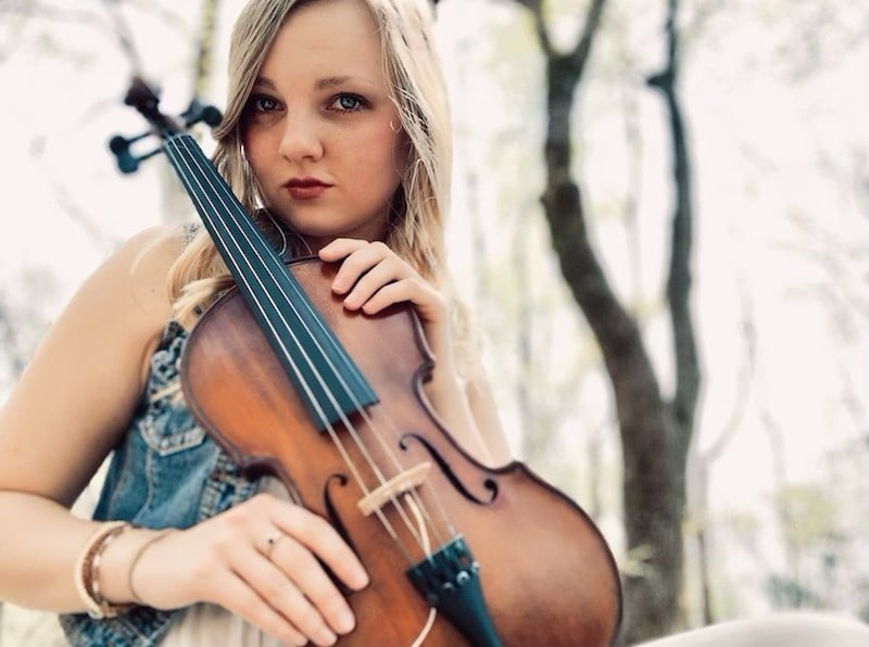 Carley Arrowood and her fiddle